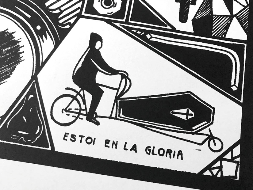 rafa el doc, barcelona, punk, cargo bike, bicileta, poster, serigrafía