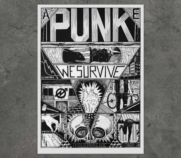 we survive, punk, rafa el doc, poster, screenprint, estampa, print,